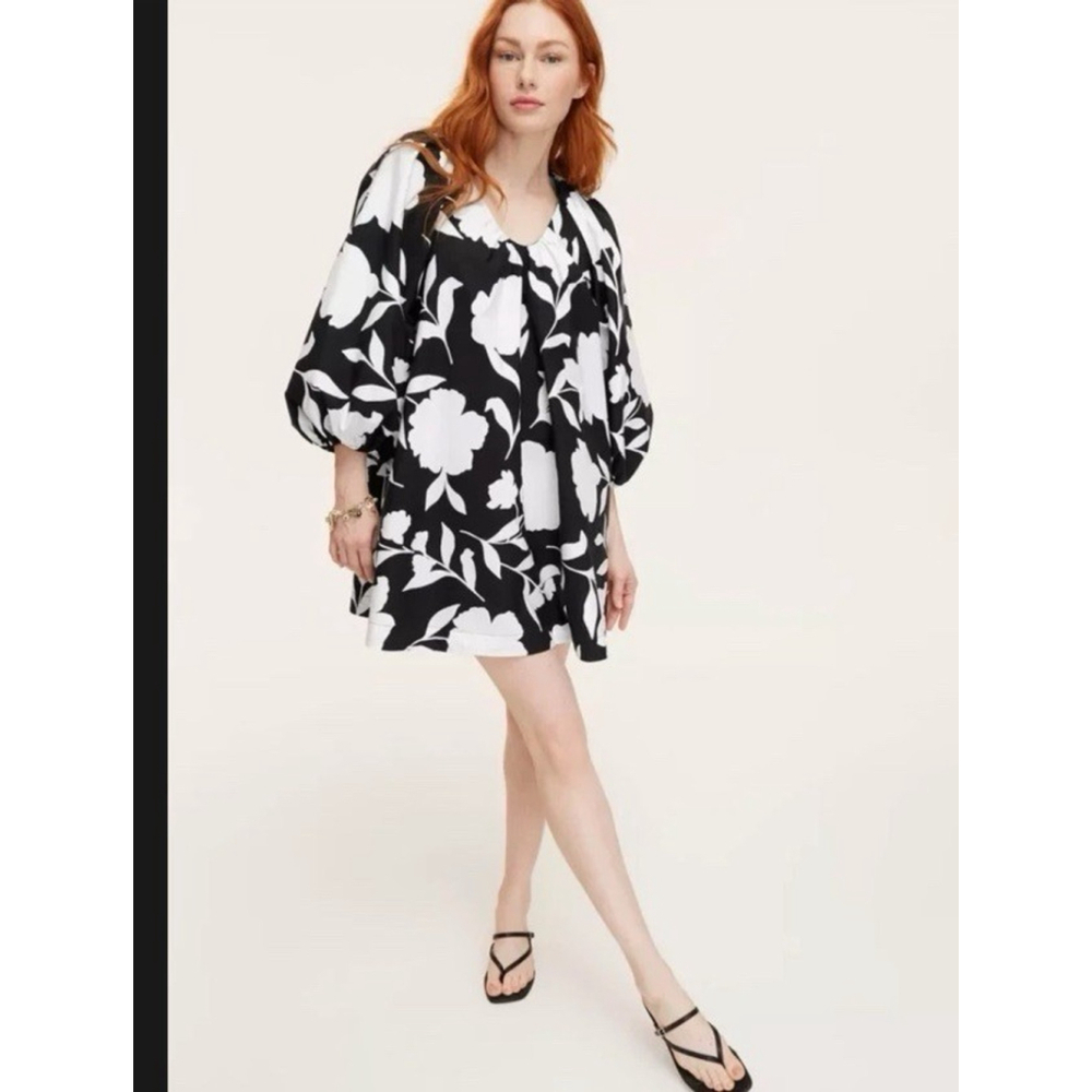Kate Spade New York x Target Rose Poplin Long Sleeve Mini Dress Tea Garden Gauzy